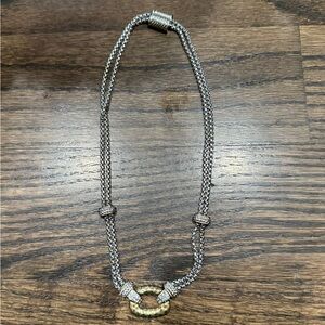 Elegant Silver and Gold Necklace